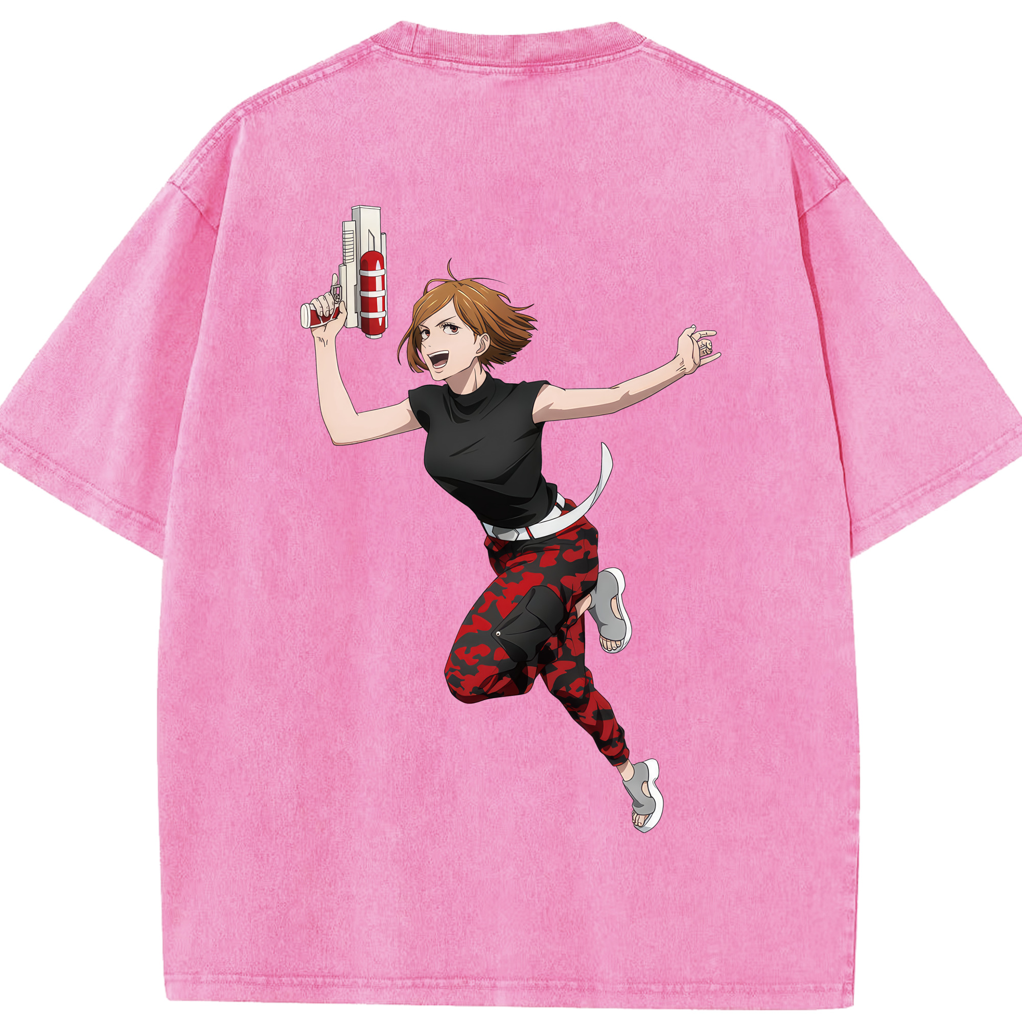 （画像用） 呪術廻戦 Jujutsu Kaisen 綿100% ヴィンテージ風 半袖Tシャツ（背面プリント）